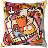 Stroking the Keys by Alfred Gockel Accent Pillow Cover-Handmade Art Silk 18