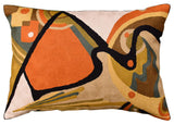 Lumbar Kandinsky Modern Pillow Cover - in Flow Orange Abstract Chair Cushion Contemporary Pillowcase Outdoor Farmhouse Cushions Wool 14x20