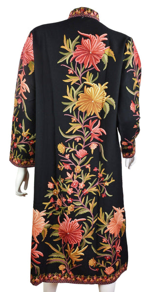 Persephone Paisley Cashmere Jacket Dinner Black Evening Dress Coat Hand Embroidered Kashmir Persephone Paisley Cashmere Jacket Dinner Black Evening Dress Coat Hand Embroidered Kashmir
