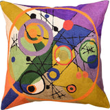 Kandinsky Circles In Circle III Accent Pillow Cover Handembroidered Wool 18