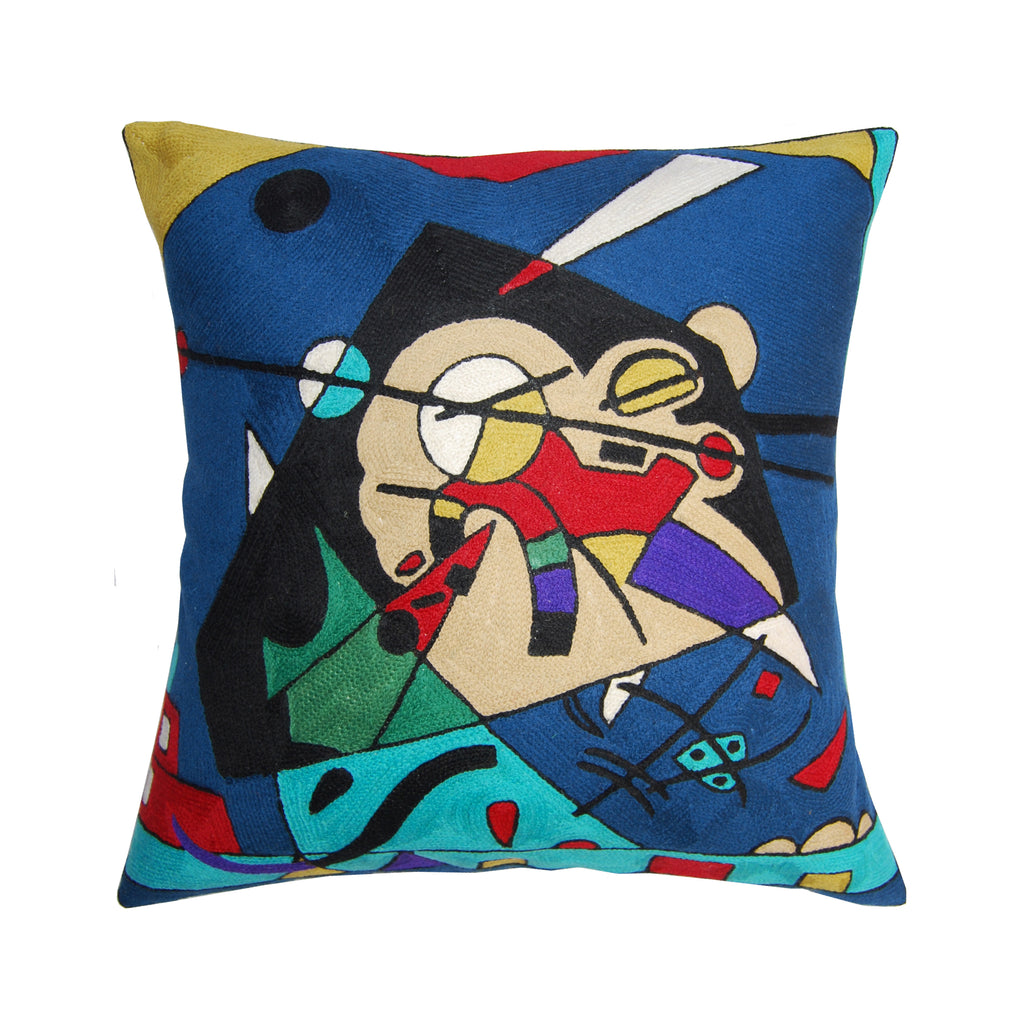Kandinsky Pillow Cover Blue Harmony Modern Chair Pillowcase Farmhouse Sofa Pillows Couch Cushion Size 18x18