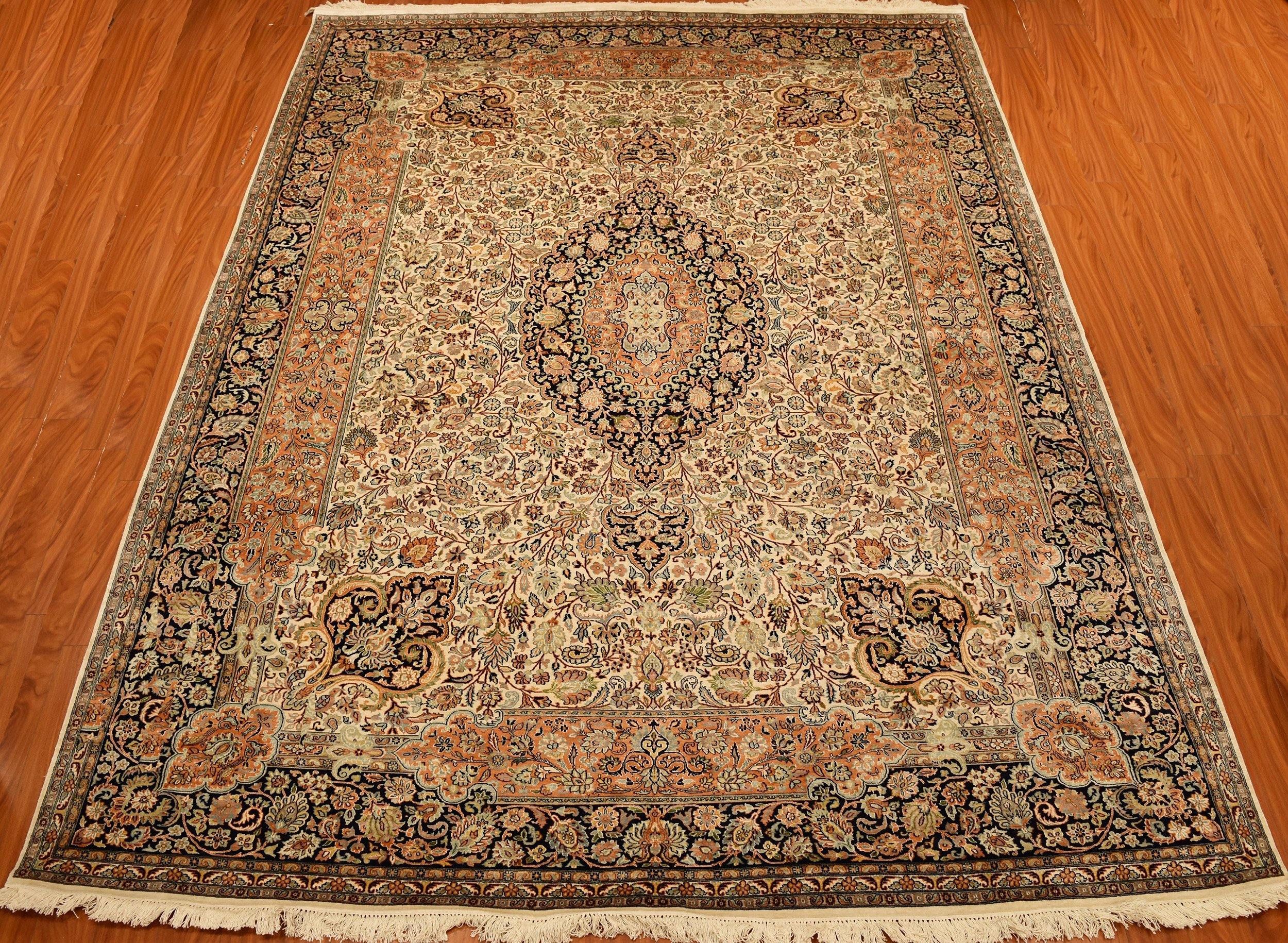 Petite Kashan Persian Rug, 3'4 x 2'3, Perfect for a Powder Room!