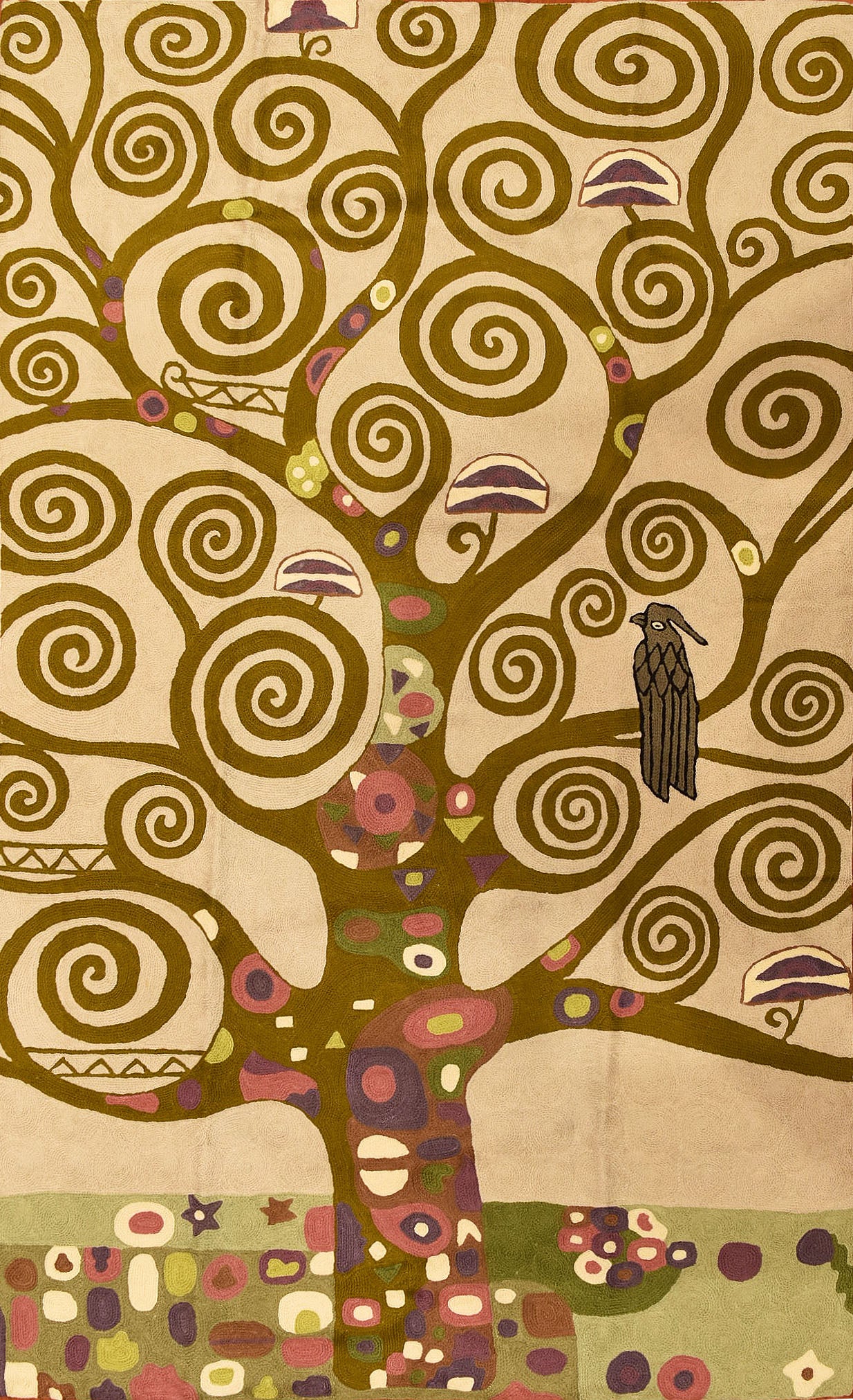 Klimt Tapestry 3ftx5ft Tree of Life Art Nouveau Wall Hanging Rug