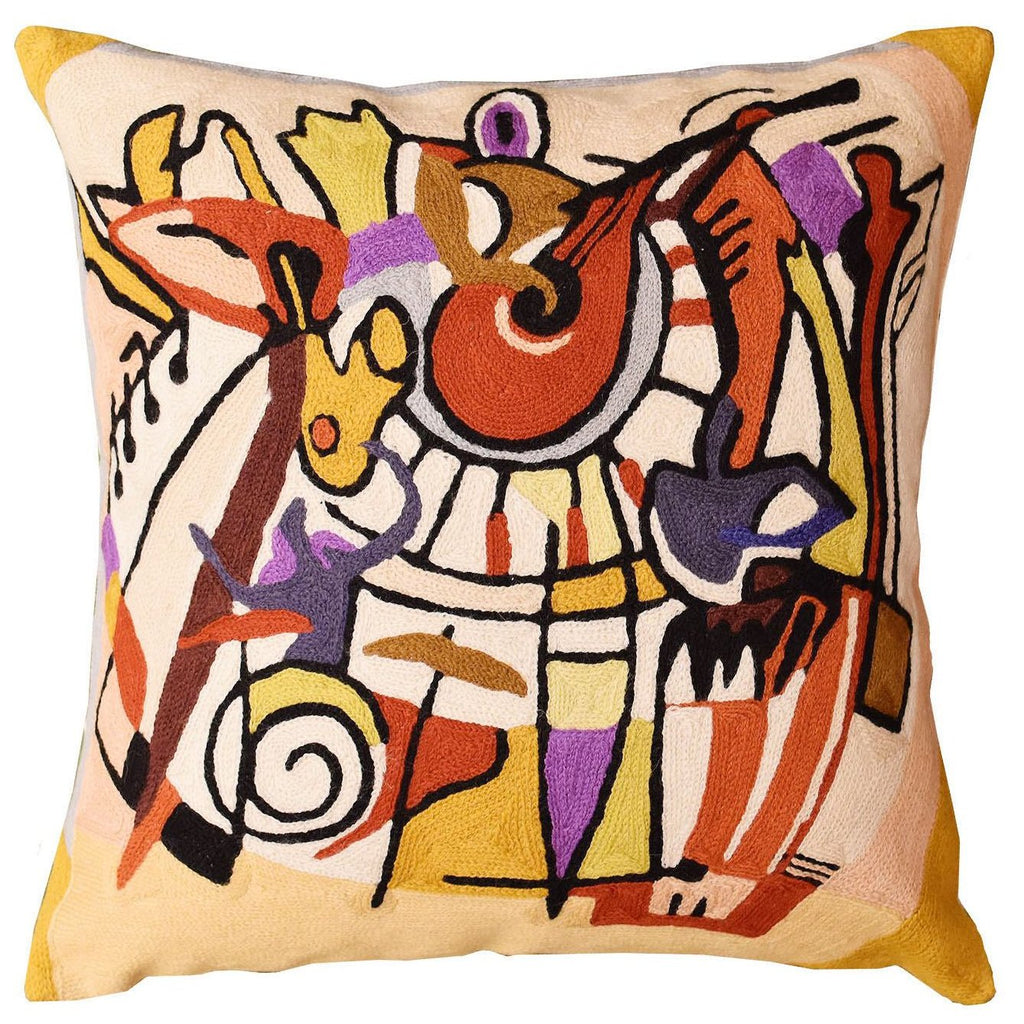 Django s Legacy by Alfred Gockel Accent Pillow Cover Handmade Wool 18" x 18" - KashmirDesigns