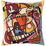 Stroking the Keys by Alfred Gockel Accent Pillow Cover Handmade Wool 18