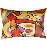 Lumbar Abstract Musical Decorative Cushion Cover Rectangle Art Silk 14