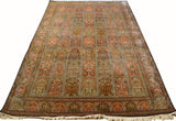 6x9ft Hamadan Silk on Silk Rug Oriental Carpet Tree of Life Four Seasons Hand Knotted Museum Quality