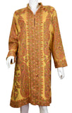 Penelope Paisley Cashmere Jacket Dinner Yellow Gold Evening Dress Coat Hand Embroidered Kashmir