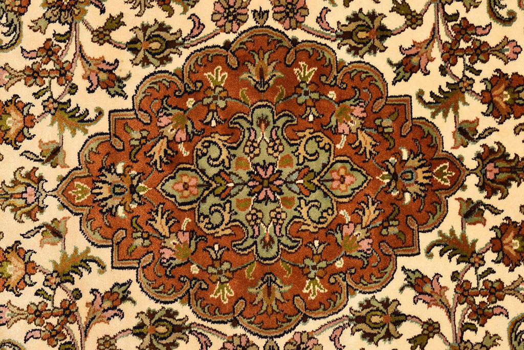 Silk Kashan Carpet. Dimensions: Mount Dimensions: L. 105 1/2 in. (268 cm)  W. 76 1/2 in. (194.3 cm) Weight in mount: 555 lbs (251.7 kg). Date: second  half 16th century. This carpet