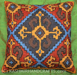 Crossroads Tribal Wool Decorative Pillow Cover HANDEMBROIDERED