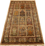 3'x5' Hamadan Tree of Life Silk Rug Oriental Carpet Four Seasons Hand Knotted