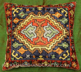 Antlered God Tribal Decorative Pillow Cover Hand Embroidered