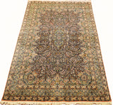 6x9ft Peach Maqbool Kashan Silk Rug Oriental Carpet Medallion Paradise Garden Kashmir Hand Knotted