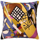 Kandinsky Black Frame II Decorative Pillow Cover Handembroidered Wool 18