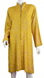 Larisa Paisley Cashmere Jacket Dinner Yellow Gold Evening Dress Coat Hand Embroidered Kashmir