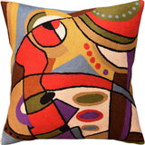 Decorative Musical Accent Decorative Pillow Cover Handembroidered Wool 18