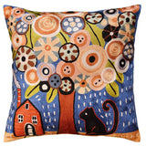 Home Sweet Home Karla Gerard Accent Pillow Cover Handembroidered Art Silk 18