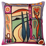 Fun in the Sun VII by Alfred Gockel Accent Pillow Cover Handmade Wool 18