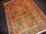 Qum Silk Rug Taj Museum Quality Hand Knotted Silk Carpet 5ftx7ft