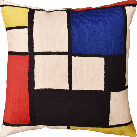 Hundertwasser Big Way Modern Decorative Pillow Cover Handembroidered W –  Kashmir Designs