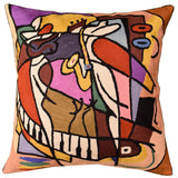 Wailing on the Sax by Alfred Gockel Accent Pillow Cover Handmade Wool 18