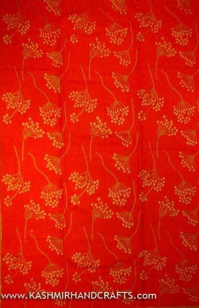 Cow Parsley 3ft X 5ft Red Wool Modern Rug / Tapestry Hand Embroidered - Kashmir Designs