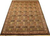 9'x12' Qum Kashmir Silk Rug Tree of Life Oriental Area Rugs Persian Style Geometric Carpet Hand Knotted