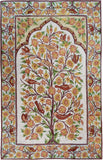 Floral 2.5x4ft Tree of Life Birds Decorative Wall Hanging Tapestry Rug Art Silk