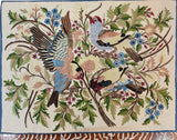 Floral 3ftx4ft Tree of Life Crown Birds Decorative I Wall Art Tapestry Rug Wool