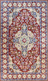 Floral 3ftx5ft Accent Handmade Red Blue II Wall Hanging Tapestry Rug Art Silk