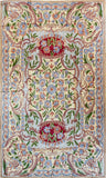 Floral 3ftx5ft Decorative Red Gold Handmade Wall Hanging Tapestry Rug Art Silk