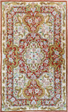Floral 3ftx5ft Decorative Red Gold Handmade Wall Hanging Tapestry Rug Art Silk
