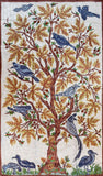 Floral 3ftx5ft Tree of Life Birds Cream Maple Wall Hanging Tapestry Rug Art Silk