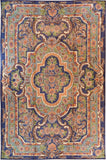 Floral 6ftx4ft Decorative Blue Handmade Wall Hanging Tapestry Rug Art Silk