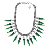 Green Onyx Necklace Egyptian Choker 925 Sterling Silver Collar Natural Gemstones Handcrafted