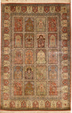 6'x4' Qum Pure Silk Hamdan Area Rug Carpet Tree of Life Oriental Hand Knotted