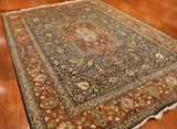9'x12' Isfahan Silk Medallion Rose Garden Pure Silk Oriental Area Rugs Persian Style Carpet Hand Knotted