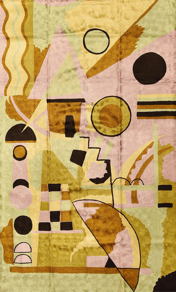 Kandinsky Tapestry 3ftx5ft Composition VII A Wall Hanging Rug Carpet Art Silk - KashmirDesigns