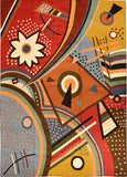 Kandinsky Tapestry 5ftx7ft Point of Life Wall Hanging Abstract Rug Carpet Wool