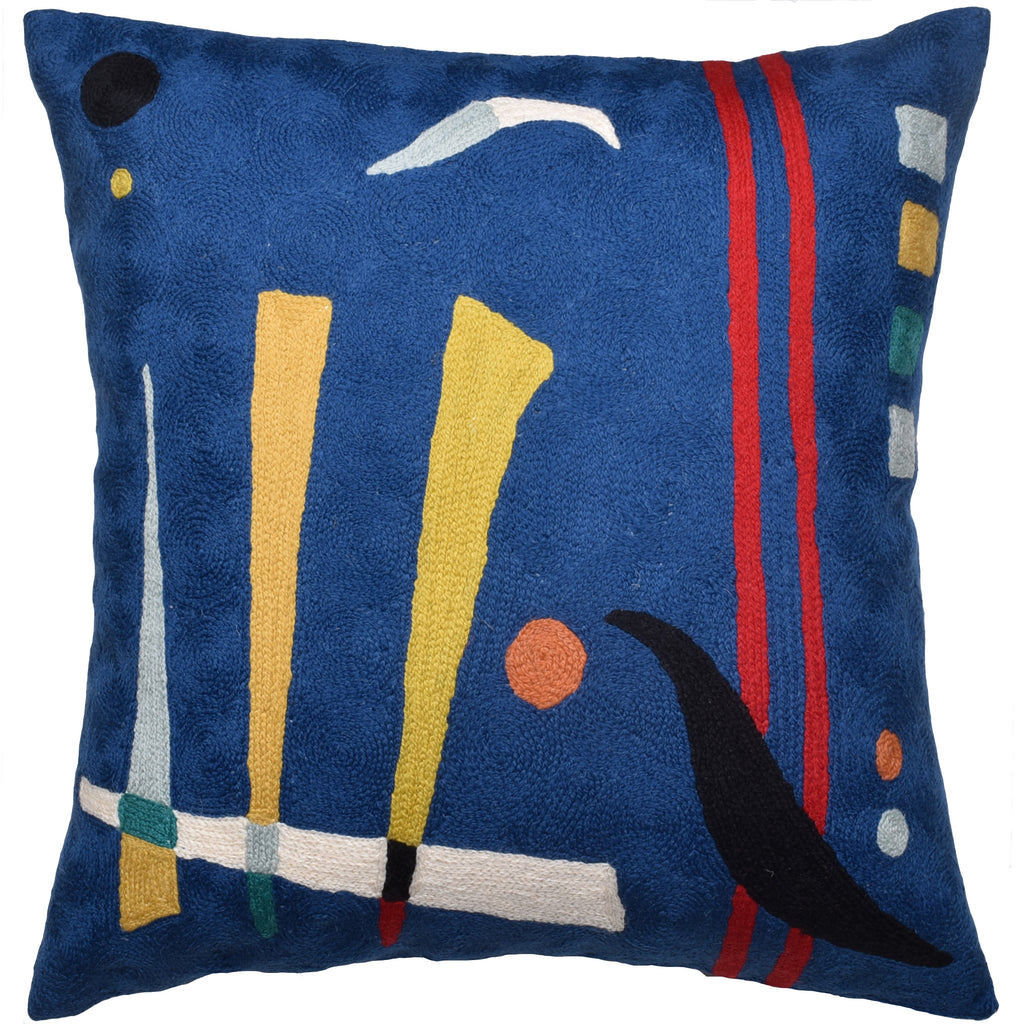 Kandinsky Pillow Er Blue Elements