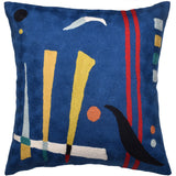 Kandinsky Pillow Cover Blue Elements Needlepoint Contemporary Chair Pillowcase Farmhouse Sofa Pillows Couch Cushion Size 18x18