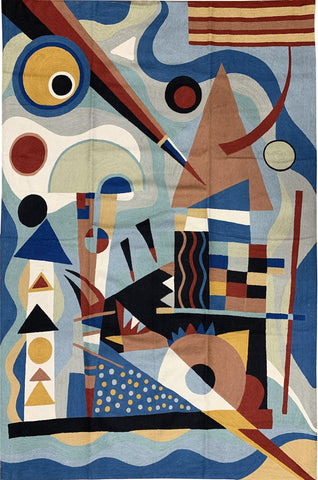 SUKALA Print Yogi Rug ＆　ESSENTIAL BALM 6ftx4ft Kandinsky Tapestry Blue Composition Soulful Wall Art