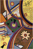 6ftx4ft Kandinsky Tapestry Point of Life Wall Art / Rug Carpet Hand Embroidered Wool