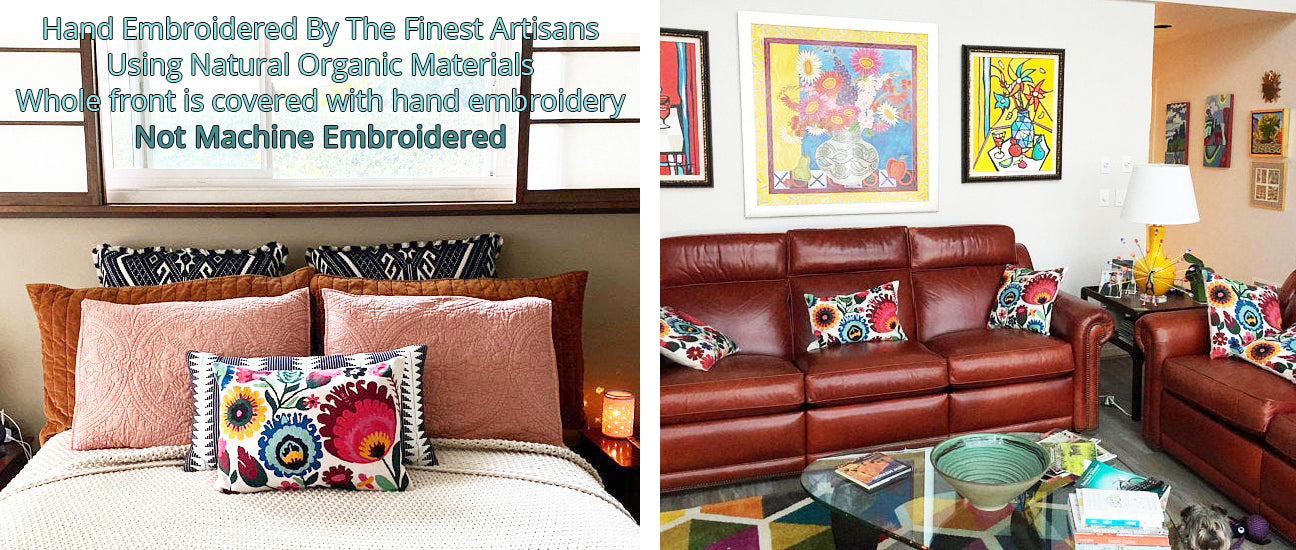 Flower Decorative Throw Pillows, Decorative Pillows for Sofa, Embroide –  artworkcanvas