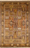 6'x4' Qum Pure Silk Shalimar Area Rug Carpet Tree of Life Oriental Hand Knotted