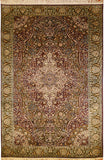 6'x4' Kashan Pure Silk Area Rug Carpet Two Tone Medallion Oriental Hand Knotted