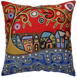By The Sea Karla Gerard Decorative Pillow Cover Handembroidered Wool 18