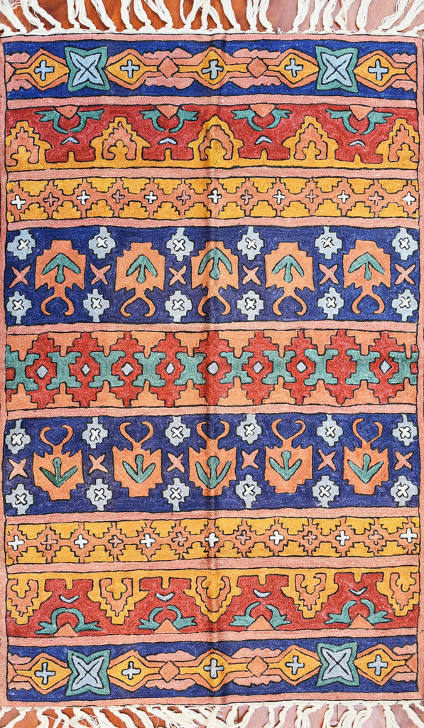 Tribal 2ftx3ft Decorative Aztec Handmade Wall Hanging Tapestry Rug Art Silk - KashmirDesigns