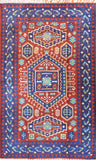 Tribal 3ftx5ft Aztec Blue Red Southwestern Wall Hanging Tapestry Rug Art Silk