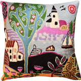 Summer Day  Karla Gerard Decorative Pillow Cover Handembroidered Wool 18